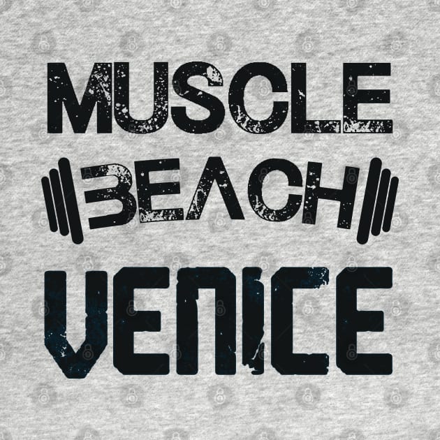 Muscle beach - Venice - California (dark lettering) by ArteriaMix